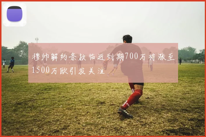 穆帅解约条款临近到期700万将涨至1500万欧引发关注